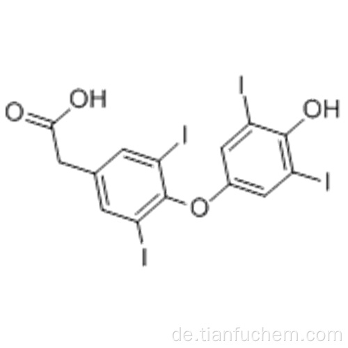 Benzolessigsäure, 4- (4-Hydroxy-3,5-diiodphenoxy) -3,5-diiod CAS 67-30-1